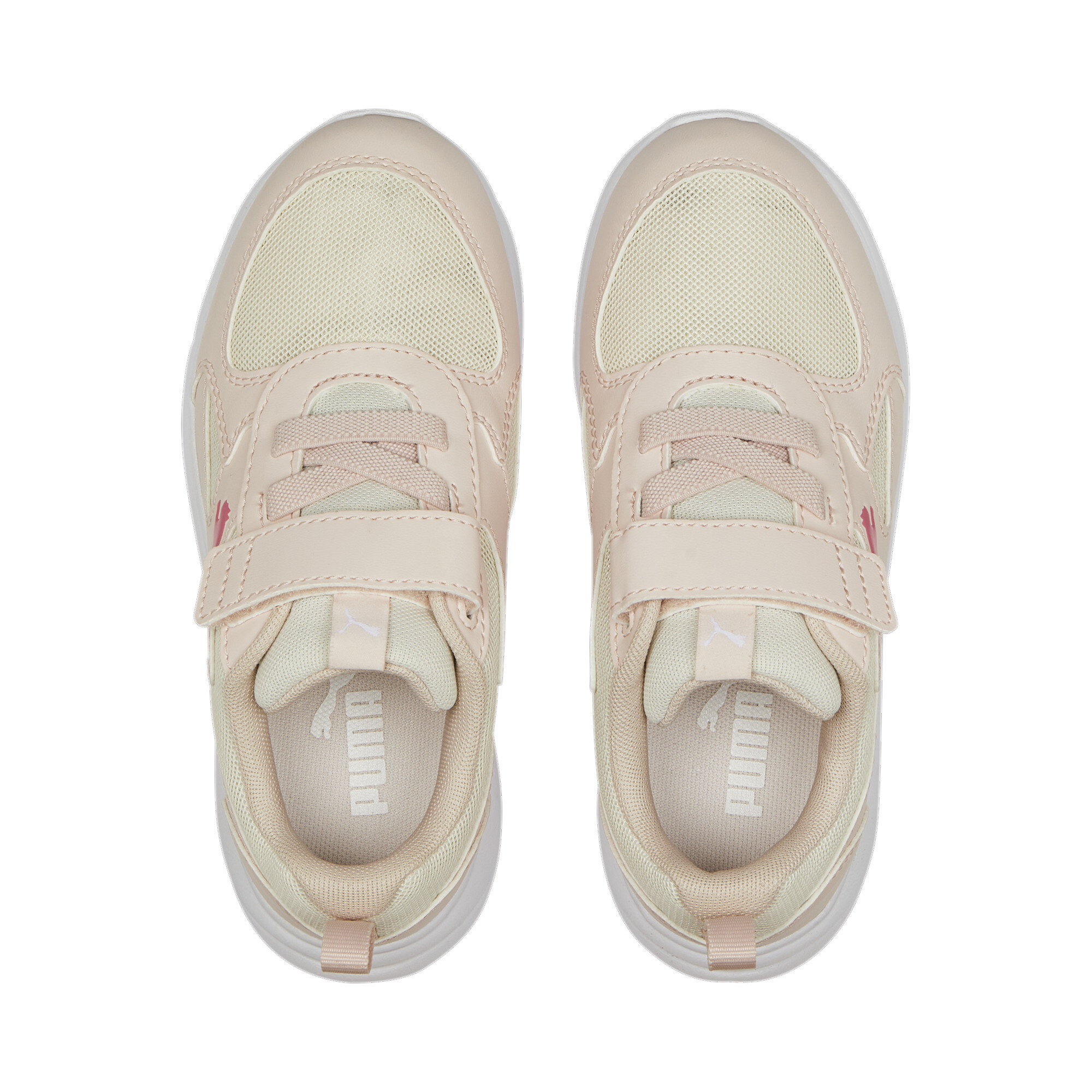 Kids' PUMA Fun Racer Sneakers In White/Pink, Size EU 32.5