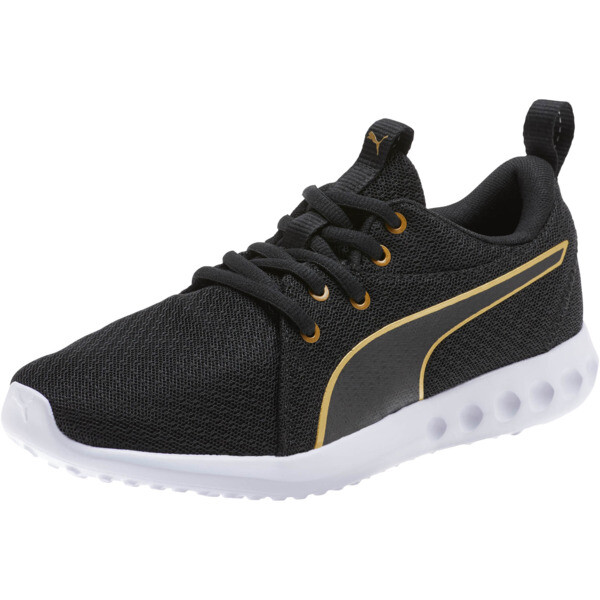 PUMA Carson 2 Metallic Mesh Shoes JR in Black/Gold - 193234_01