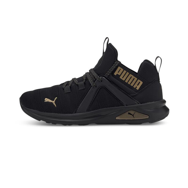 Puma black and gold trainers cheap