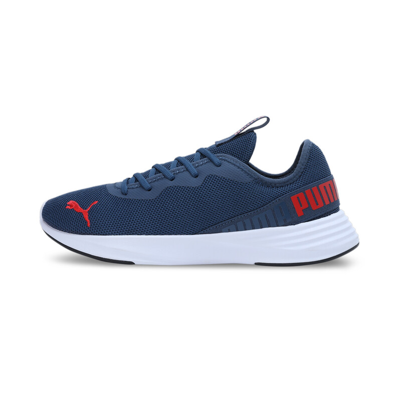 Men's PUMA Hustle XT Running Shoes, Red/blue