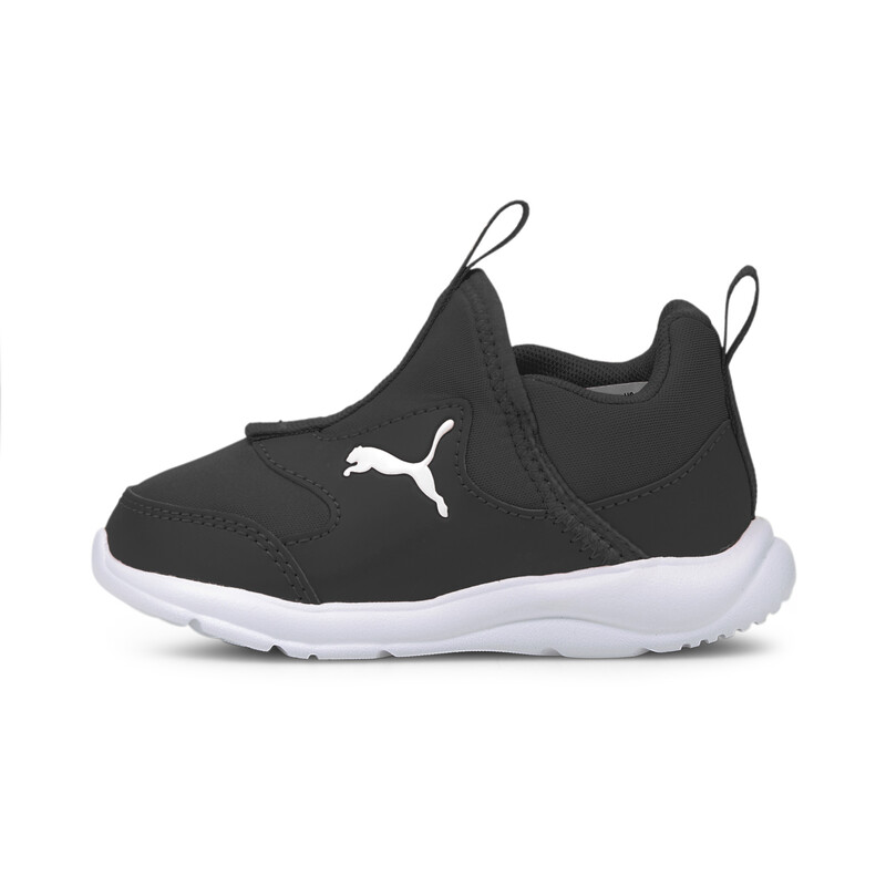 PUMA Fun Racer Slip-On Toddler Sneakers, White/black