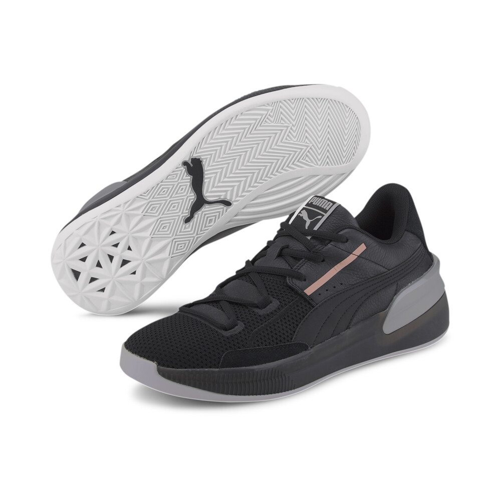 

PUMA - Баскетбольные кроссовки Clyde Hardwood Metallic Basketball Shoes – Puma Black-Puma Silver –, Черный
