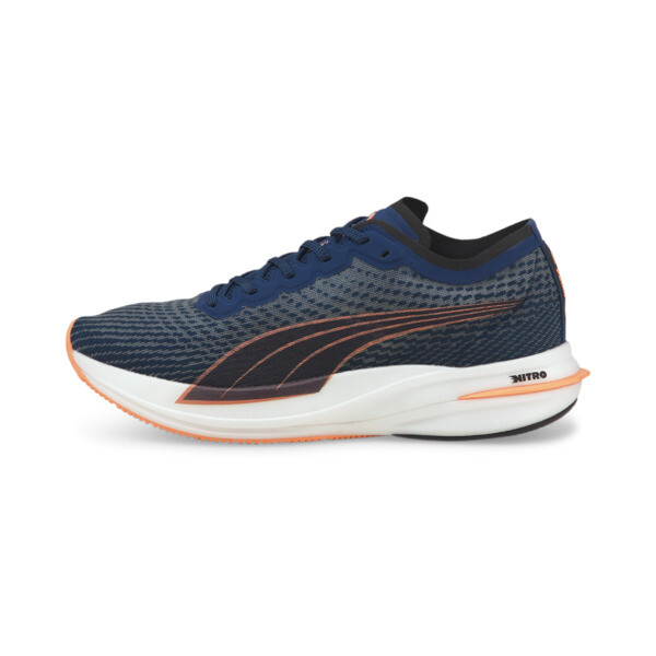 PUMA Deviate NITRO Men's Running Shoes in Sailing Blue/Black/Neon Citrus - 194449_12