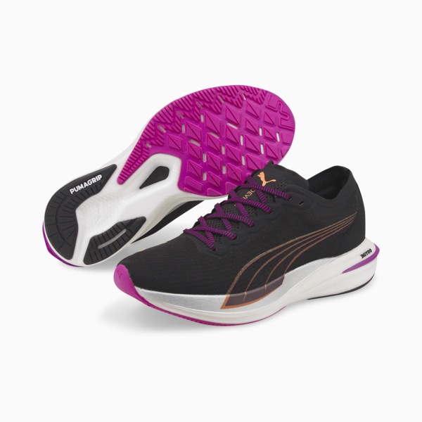 Deviate NITRO™ Women's Running Shoes, Puma Black-Neon Citrus, large-ZAF