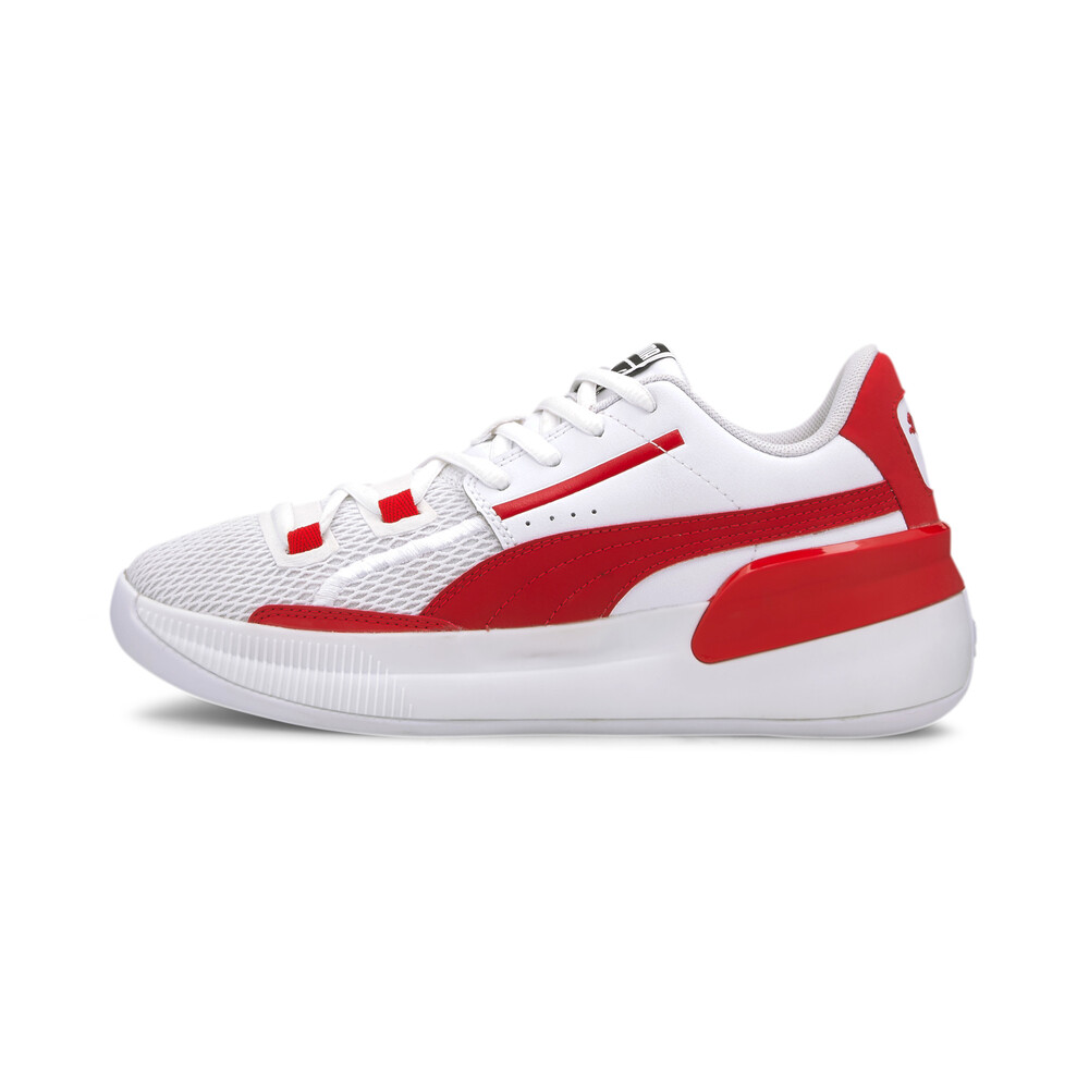 Clyde Hardwood Team Youth Basketball Shoes White PUMA