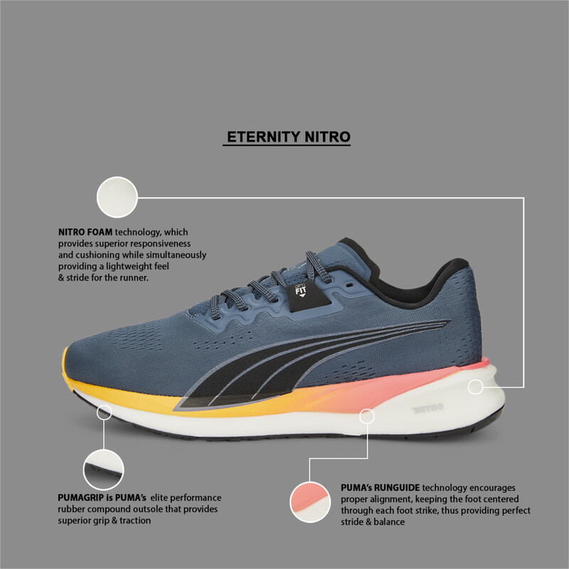 Men's PUMA Eternity NITRO™ Running Shoes, Black/blue