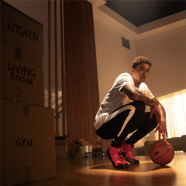 Dreamer 2 Mid Basketball Shoes, High Risk Red-Puma Black, large-ZAF