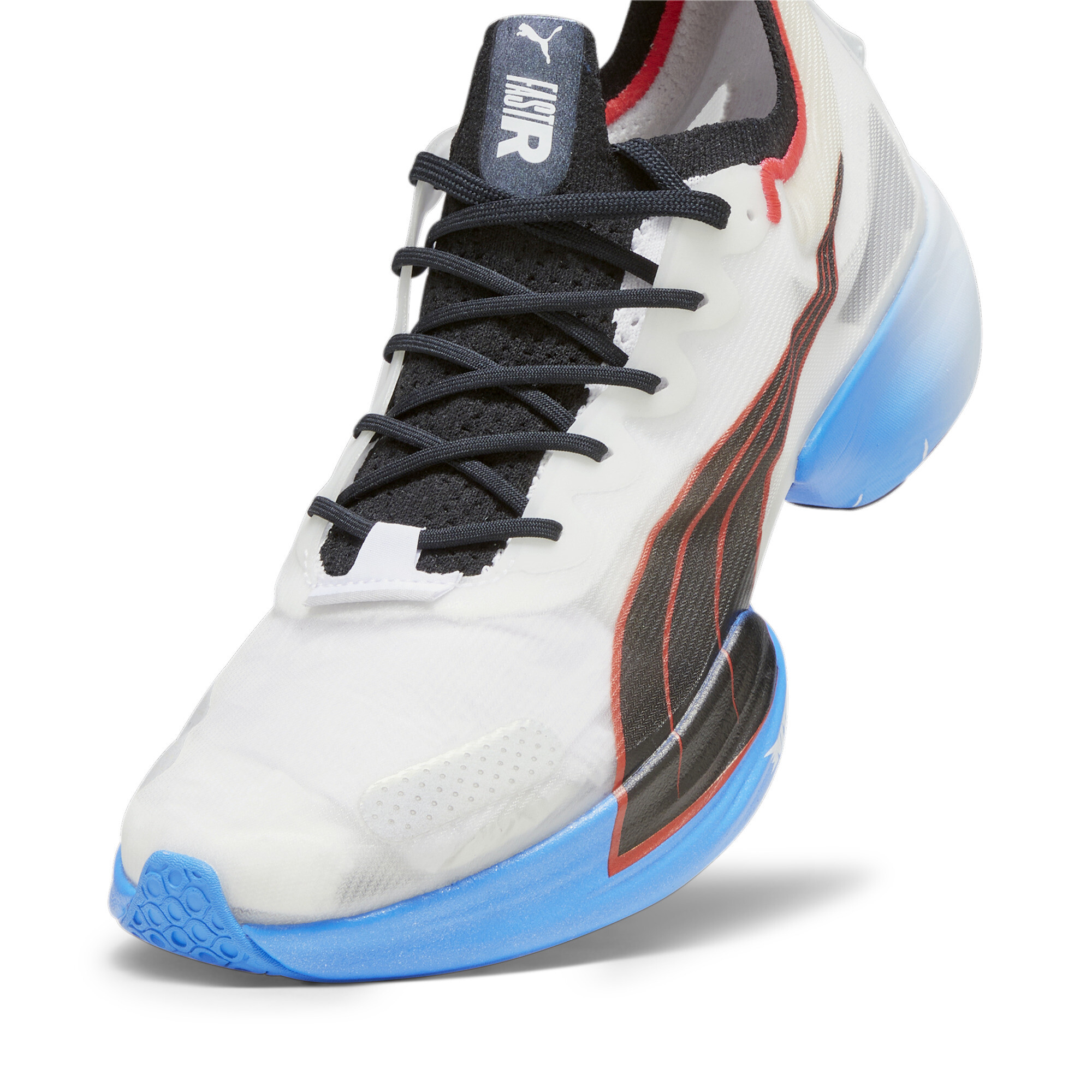 Men's PUMA Fast-R NITRO Elite Running Shoes In White, Size EU 40.5