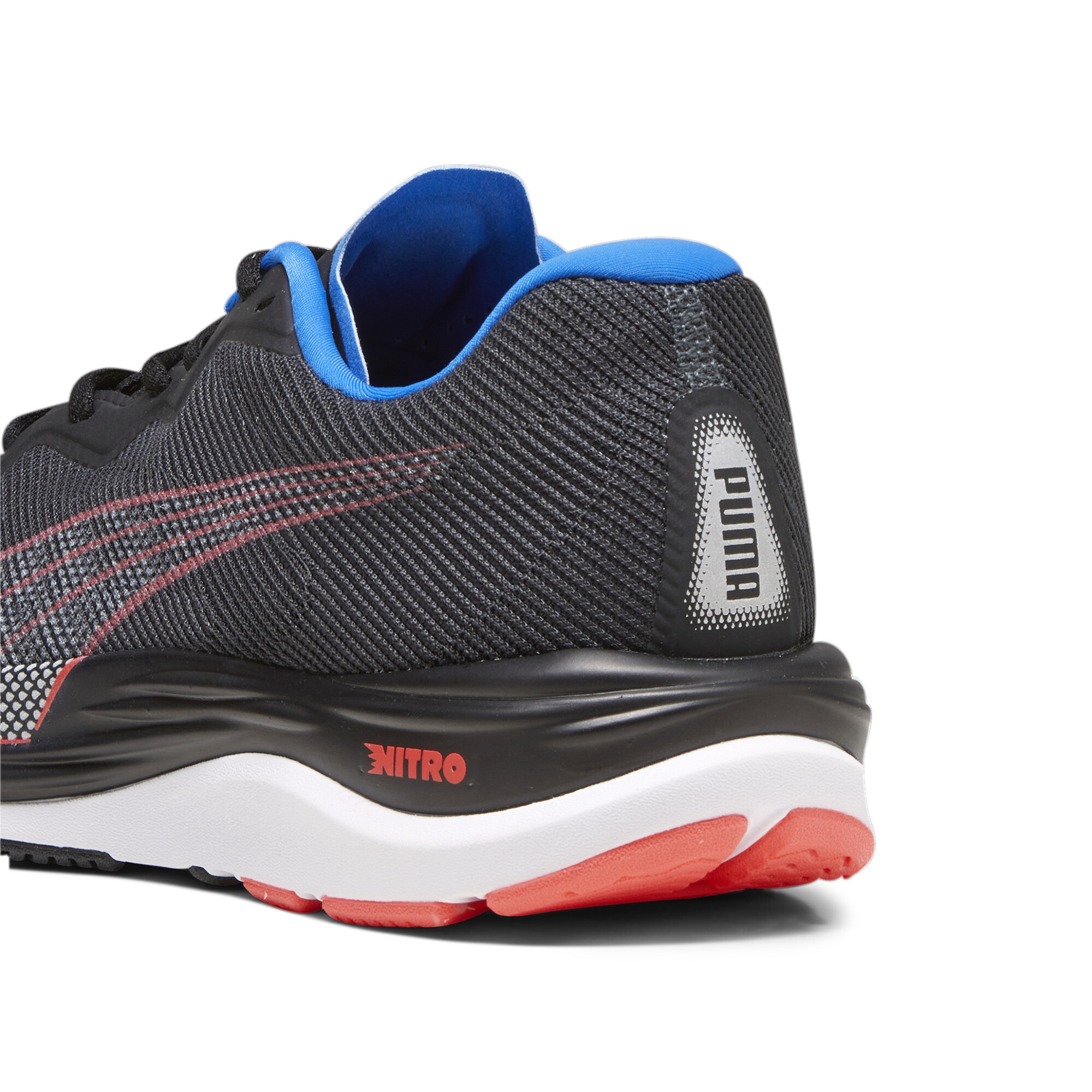 Men's PUMA Velocity NITRO™ 2 Running Shoes In Black, Size EU 39