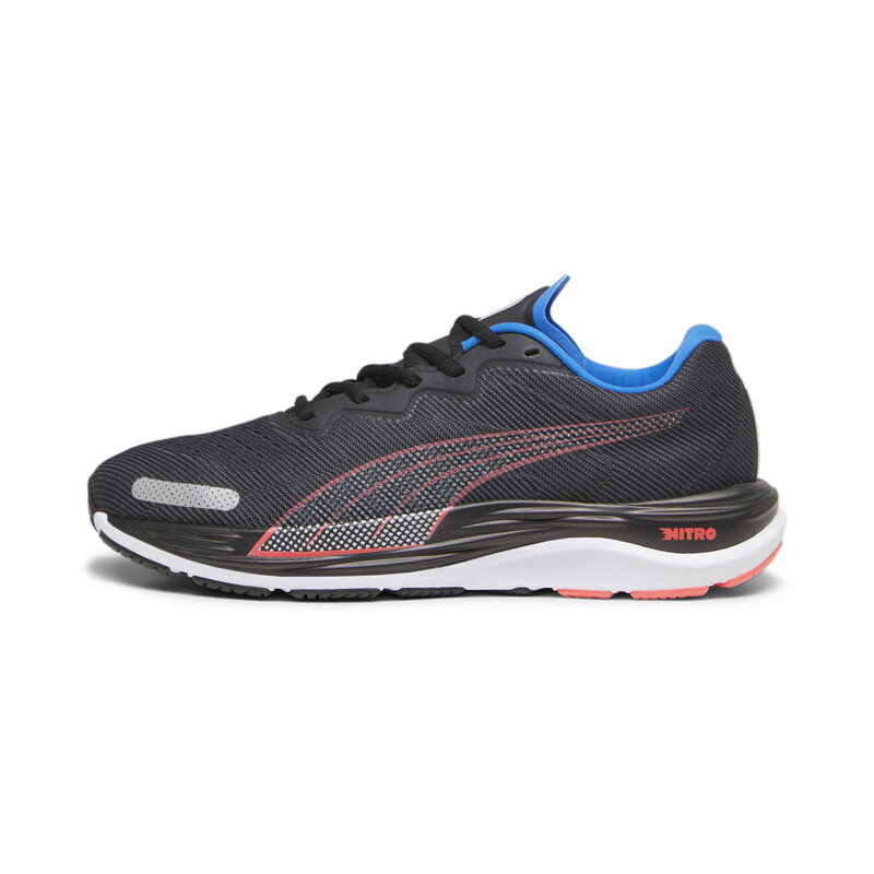 Men s PUMA Velocity NITRO 2 Running Shoes in Black Pink Blue size