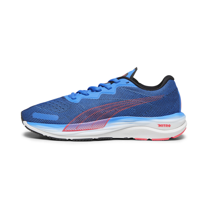 Men's PUMA Velocity NITRO 2 Running Shoes in Black/Pink/Blue size UK 9.5