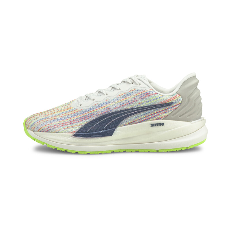 

Women's PUMA Magnify Nitro Spectra Running Shoes, White/black/gray