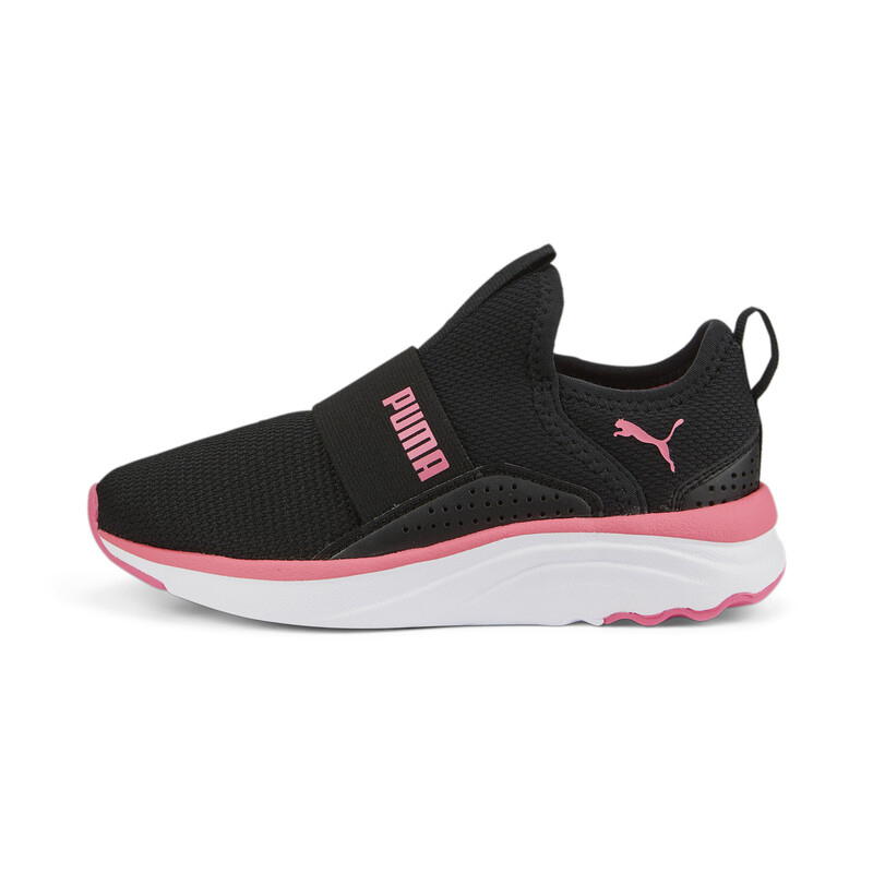 PUMA Soft Sophia Kid's Slip-On Kid's Sneakers, White/black/pink