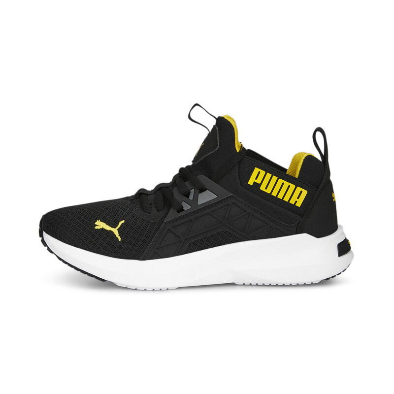 Black yellow top shoes