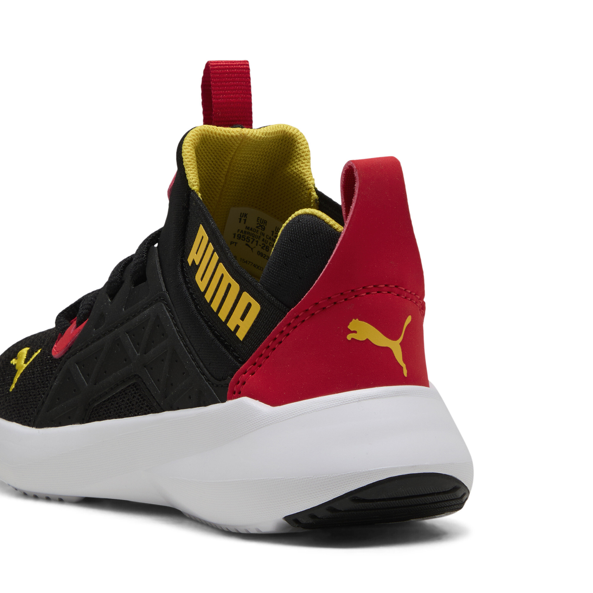 PUMA Soft Enzo NXT sneakers kinderen, Zwart/Rood/Geel, Maat 31 thumbnail 5
