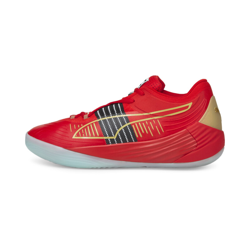 

Men's PUMA Fusion Nitro Unisex Basketball Shoes, Red/gold