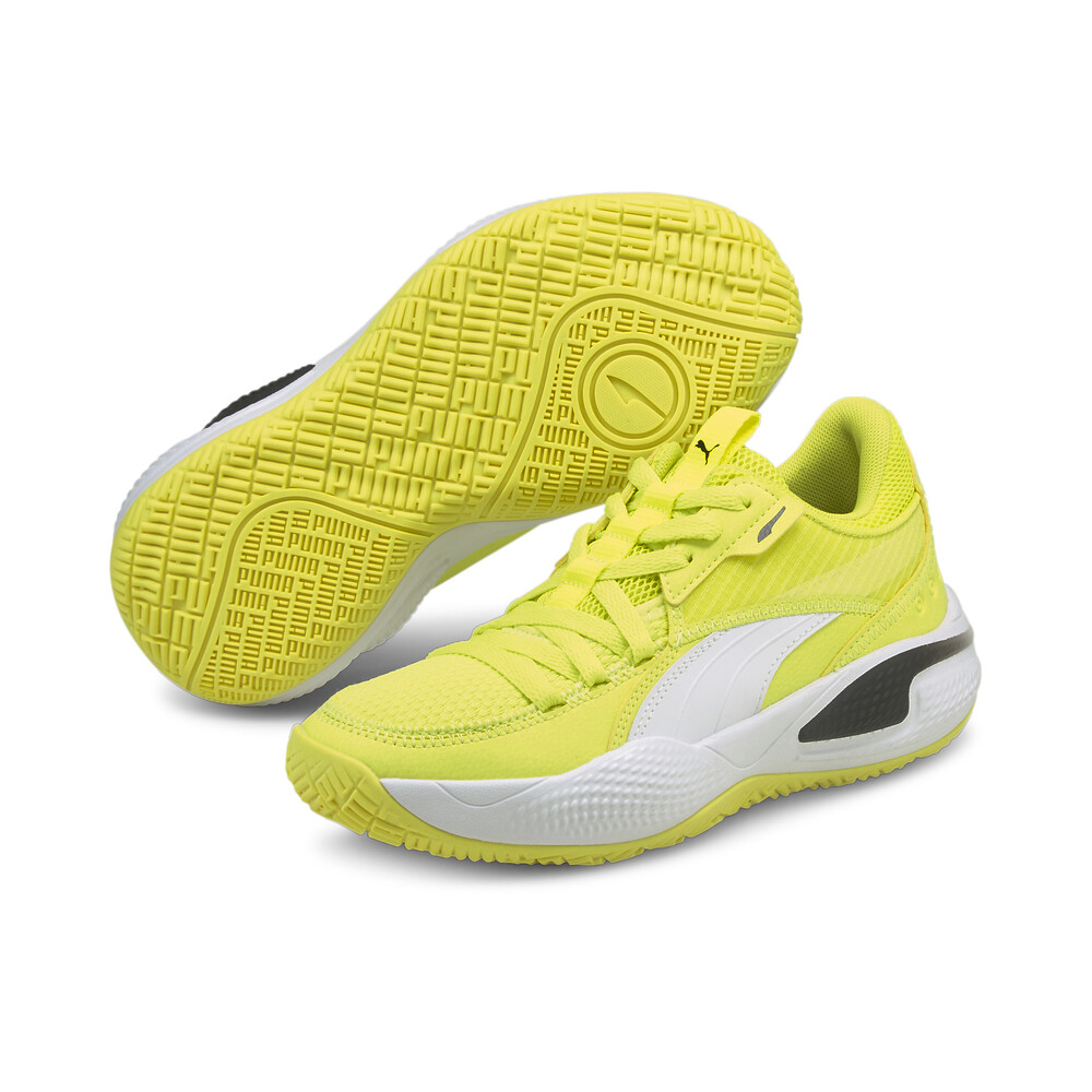Court Rider I Youth Basketball Shoes Yellow PUMA