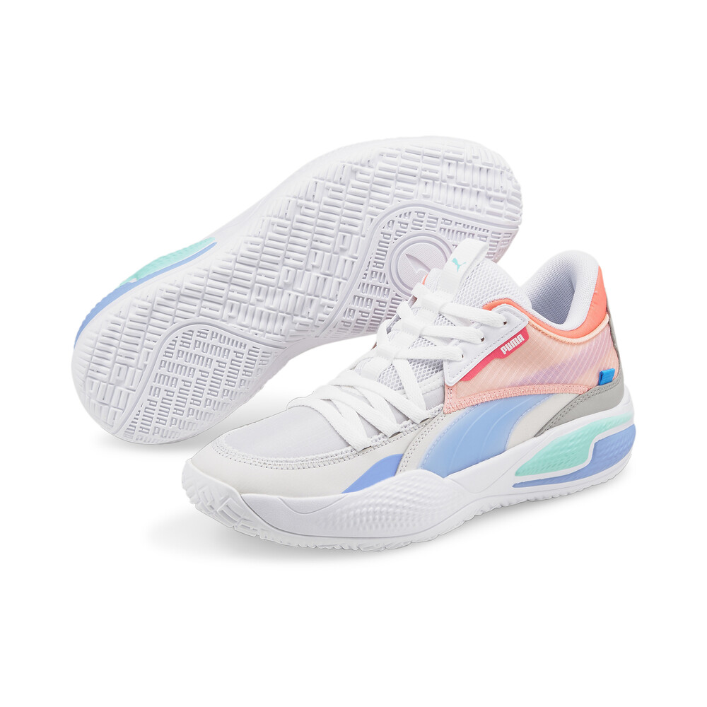 

PUMA - Кроссовки Court Rider Twofold Basketball Shoes – Nimbus Cloud-Elektro Purple –, Серый