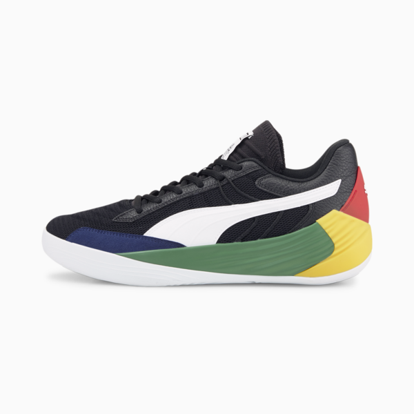 PUMA x BLACK FIVES Fusion NITRO Basketball Shoes, Puma Black-Amazon Green, large-ZAF