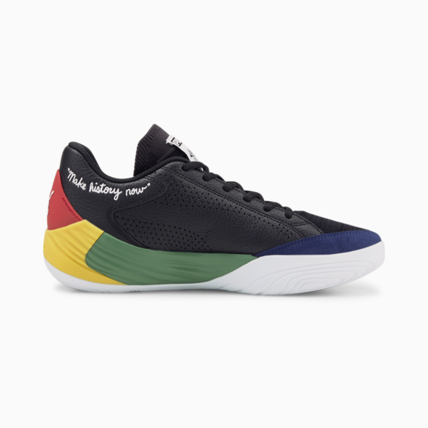 PUMA x BLACK FIVES Fusion NITRO Basketball Shoes, Puma Black-Amazon Green, large-ZAF