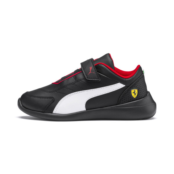 Chaussure Basket Ferrari Kart Cat III pour enfant, Noir/Blanc, Taille 27.5 | PUMA