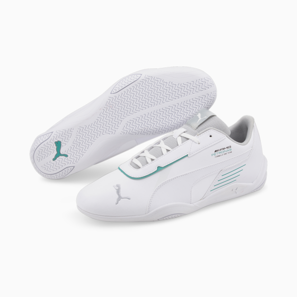 Mercedes F1 R-Cat Machina Motorsport Shoes, Puma White-Mercedes Team Silver-Spectra Green, large-ZAF