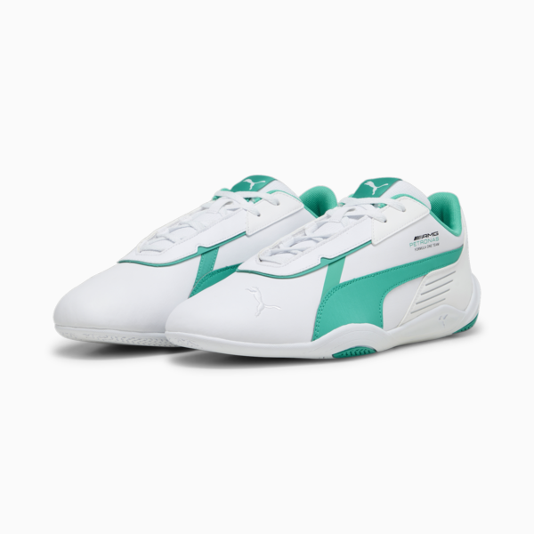 Mercedes F1 R-Cat Machina Motorsport Shoes, PUMA White-Spectra Green-Spectra Green, large-ZAF