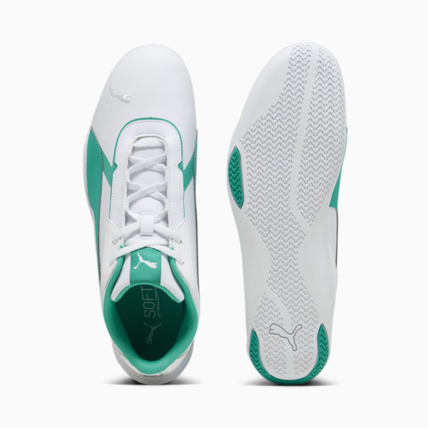 Mercedes F1 R-Cat Machina Motorsport Shoes, PUMA White-Spectra Green-Spectra Green, large-ZAF