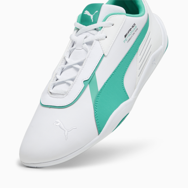 Mercedes F1 R-Cat Machina Motorsport Shoes, PUMA White-Spectra Green-Spectra Green, large-ZAF