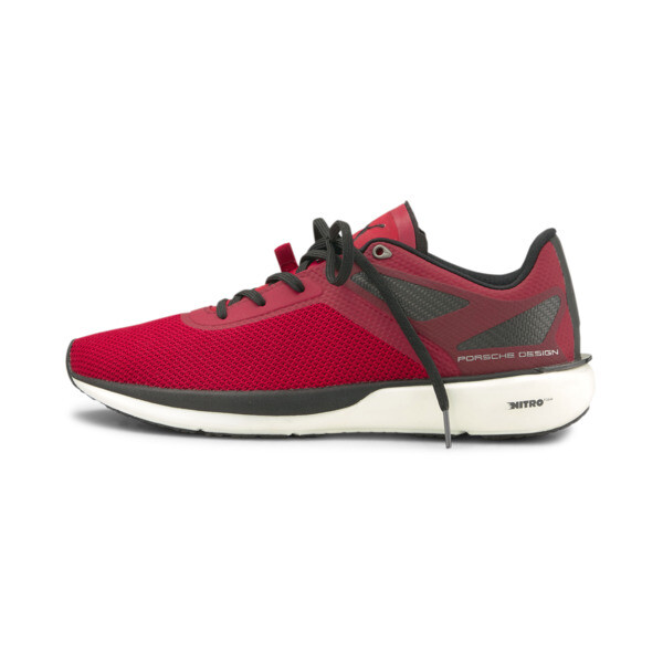 puma x first mile porsche design rct nitro runner men's motorsport shoes in urban red/urban red, size 11.5