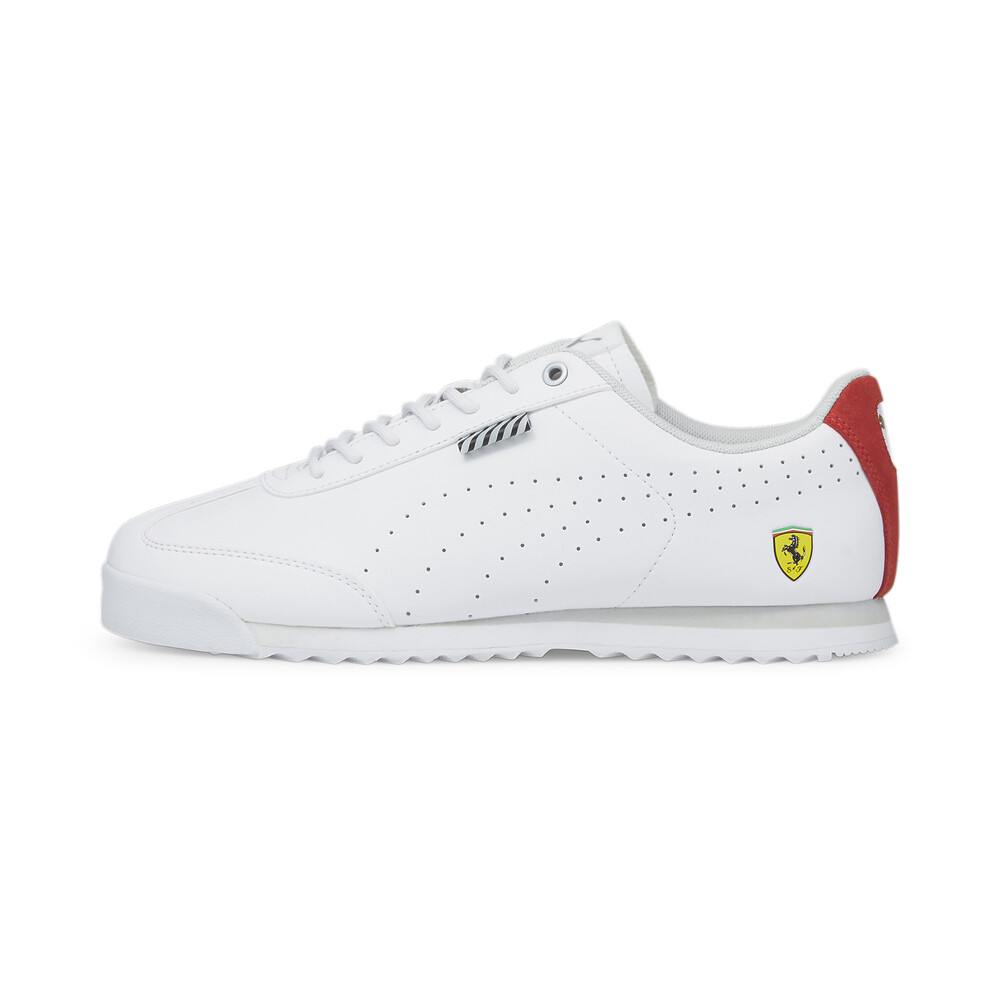 Scuderia Ferrari Roma Via Perforated Motorsport Shoes | White - PUMA