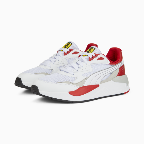 Tenis de automovilismo Scuderia Ferrari X-Ray Speed, PUMA White-Gray Violet-Rosso Corsa, large-MEX