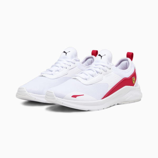 Zapatillas Ferrari Electron E, PUMA White-Rosso Corsa-PUMA White, large-ARG