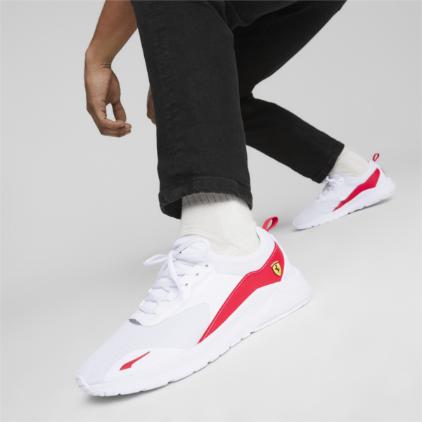 Zapatillas Ferrari Electron E, PUMA White-Rosso Corsa-PUMA White, large-ARG