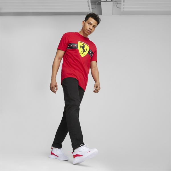 Zapatillas Ferrari Electron E, PUMA White-Rosso Corsa-PUMA White, large-ARG