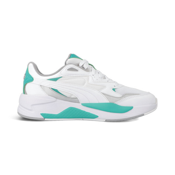 Mercedes F1 X-Ray Speed Motorsport Shoes, Puma White-Spectra Green, large-ZAF