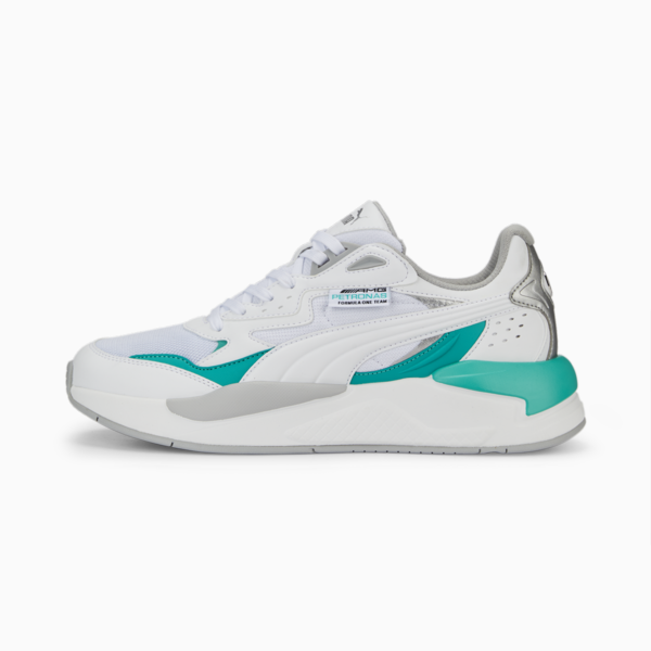 Mercedes F1 X-Ray Speed Motorsport Shoes, PUMA White-Spectra Green-PUMA Silver, large-ZAF