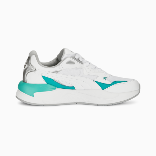 Mercedes F1 X-Ray Speed Motorsport Shoes, PUMA White-Spectra Green-PUMA Silver, large-ZAF