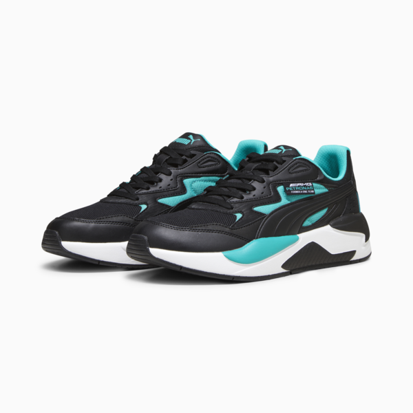 Mercedes F1 X-Ray Speed Motorsport Shoes, PUMA Black-Spectra Green-PUMA White, large-ZAF