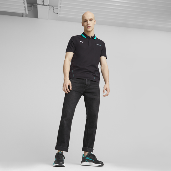 Mercedes F1 X-Ray Speed Motorsport Shoes, PUMA Black-Spectra Green-PUMA White, large-ZAF