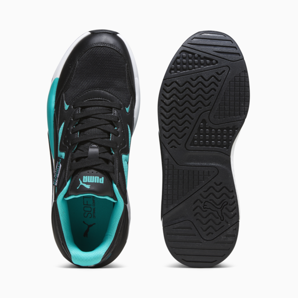 Mercedes F1 X-Ray Speed Motorsport Shoes, PUMA Black-Spectra Green-PUMA White, large-ZAF