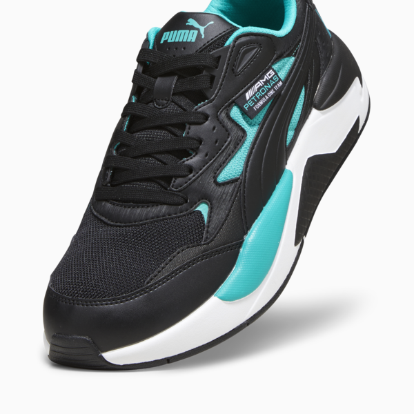 Mercedes F1 X-Ray Speed Motorsport Shoes, PUMA Black-Spectra Green-PUMA White, large-ZAF