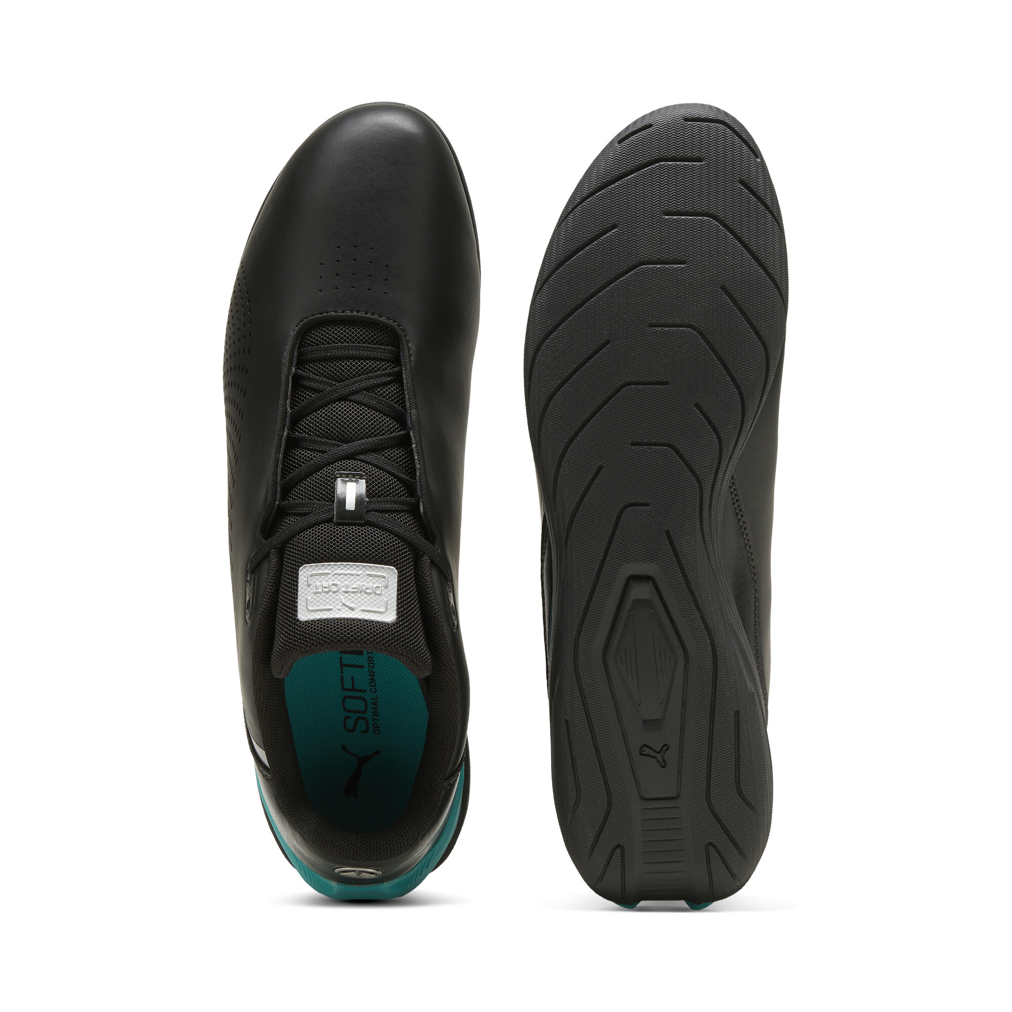 Men's PUMA Mercedes-AMG Petronas Formula 1® Drift Cat Decima Shoes In Black, Size EU 40.5