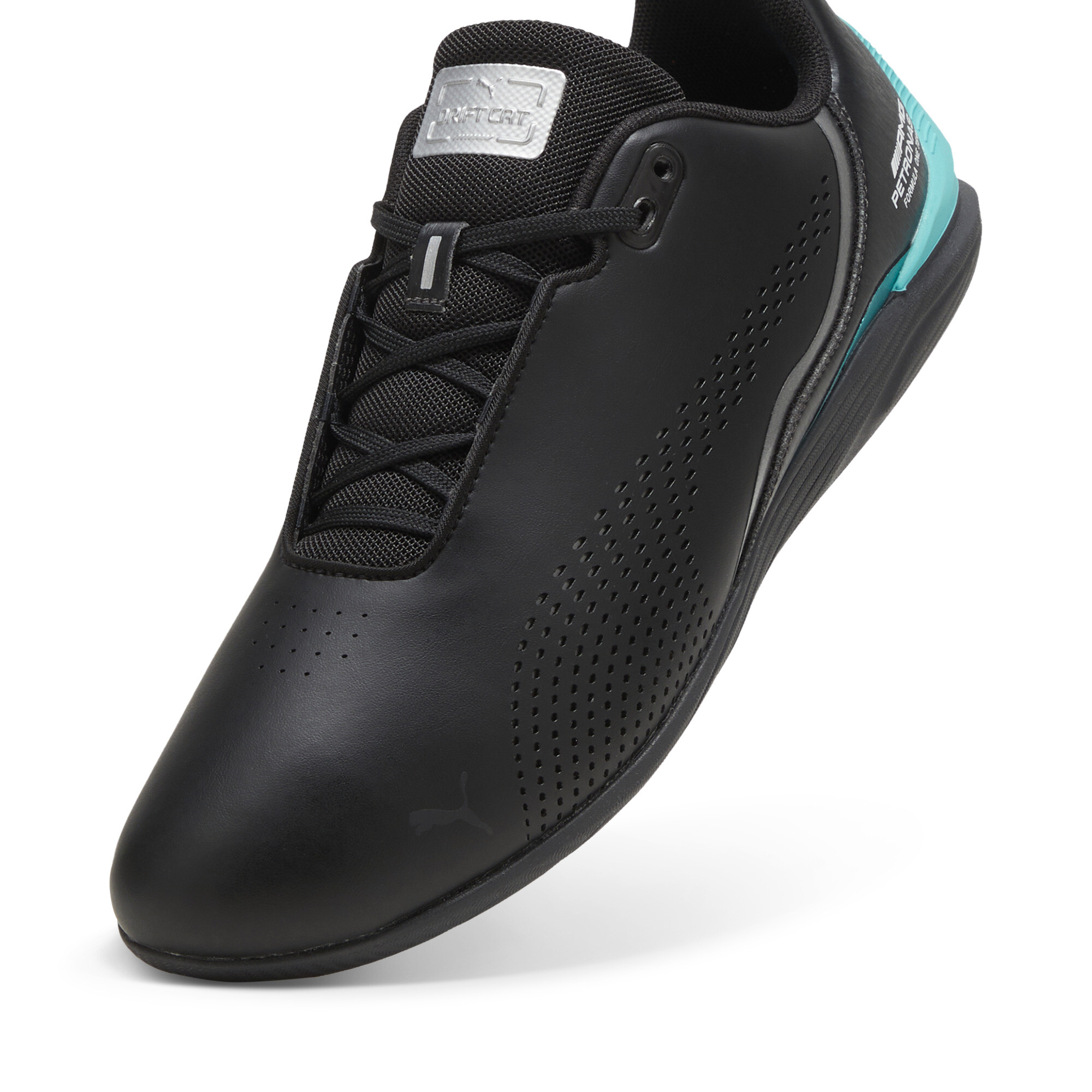 Men's PUMA Mercedes-AMG Petronas Formula 1® Drift Cat Decima Shoes In Black, Size EU 40.5