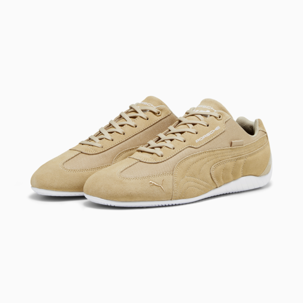 Porsche Legacy Speedcat Driving Shoes, Sand Dune-Bold Blue-PUMA White, large-ZAF