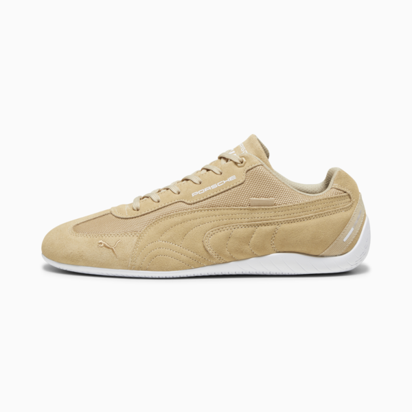 Porsche Legacy Speedcat Driving Shoes, Sand Dune-Bold Blue-PUMA White, large-ZAF