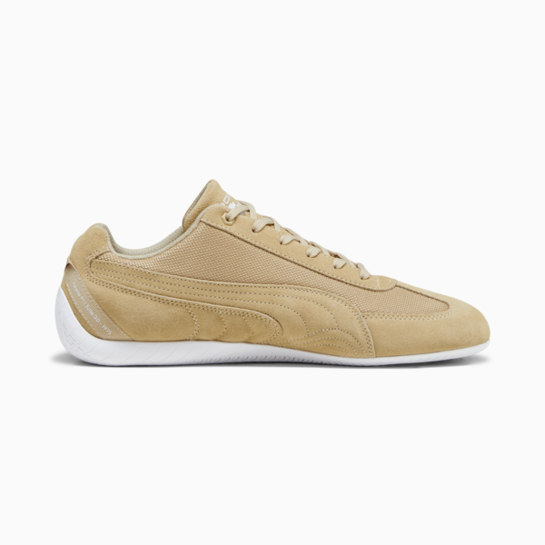 Porsche Legacy Speedcat Driving Shoes, Sand Dune-Bold Blue-PUMA White, large-ZAF