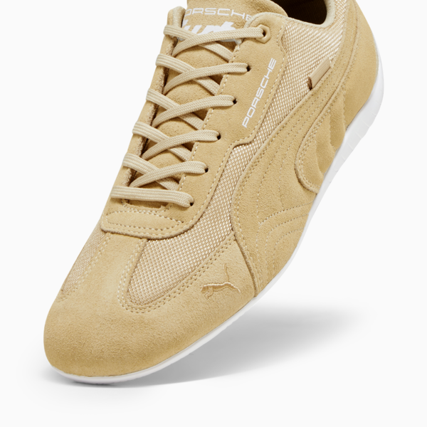 Porsche Legacy Speedcat Driving Shoes, Sand Dune-Bold Blue-PUMA White, large-ZAF