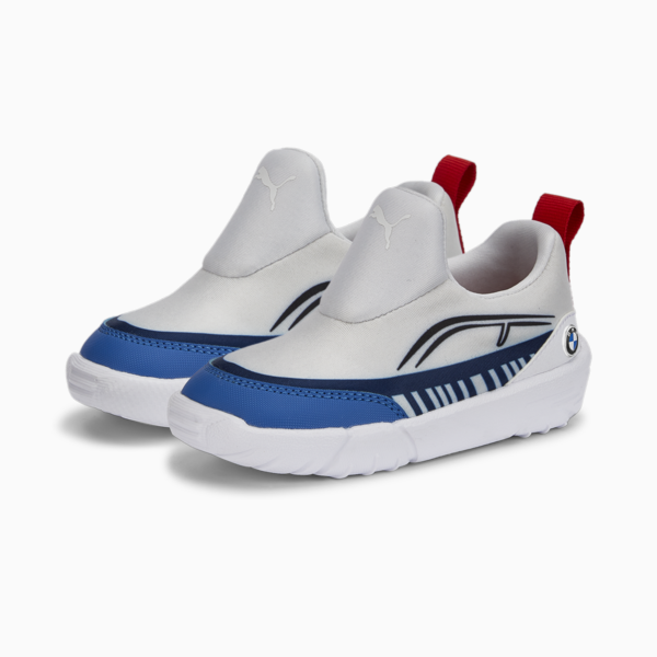 Tenis de automovilismo BMW M Motorsport Bao Kart para bebés, Puma White-Puma Black-Estate Blue, large-MEX