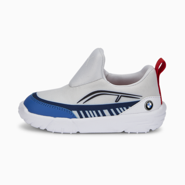 Tenis de automovilismo BMW M Motorsport Bao Kart para bebés, Puma White-Puma Black-Estate Blue, large-MEX